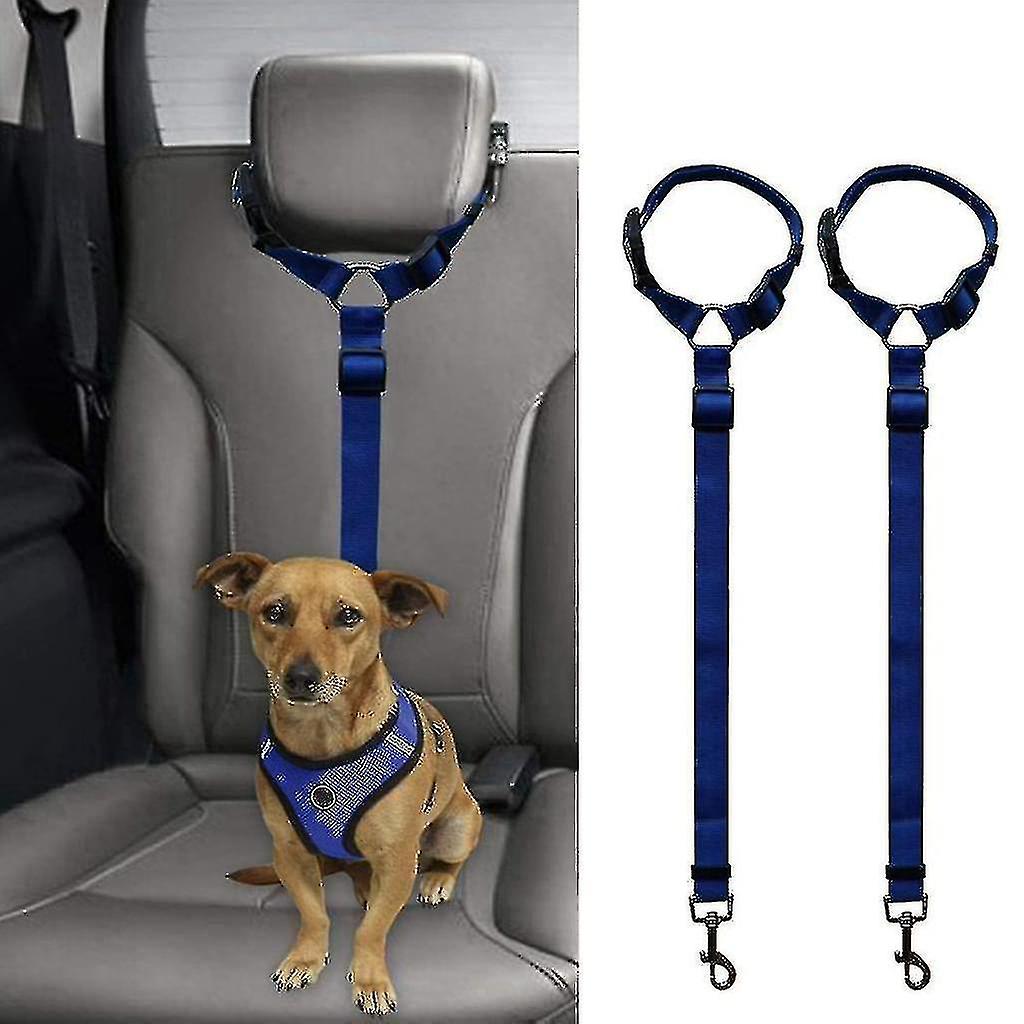 Car Dog Seat Belts， 2 Pack Car Headrest Restraint Adjustable Safety Leads