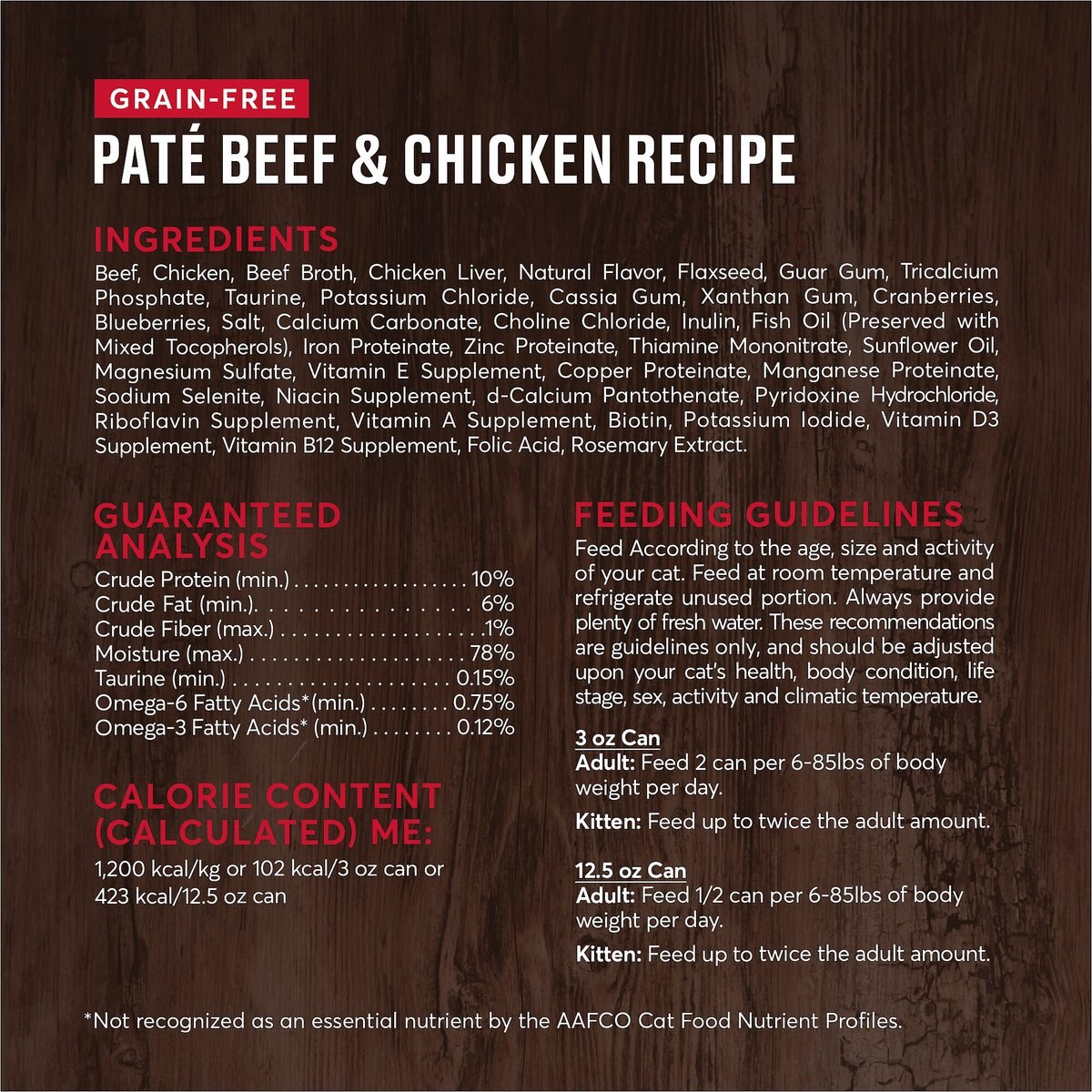 American Journey Pate Beef and Chicken Recipe Grain-Free Canned Cat Food， 3-oz can， 24 count