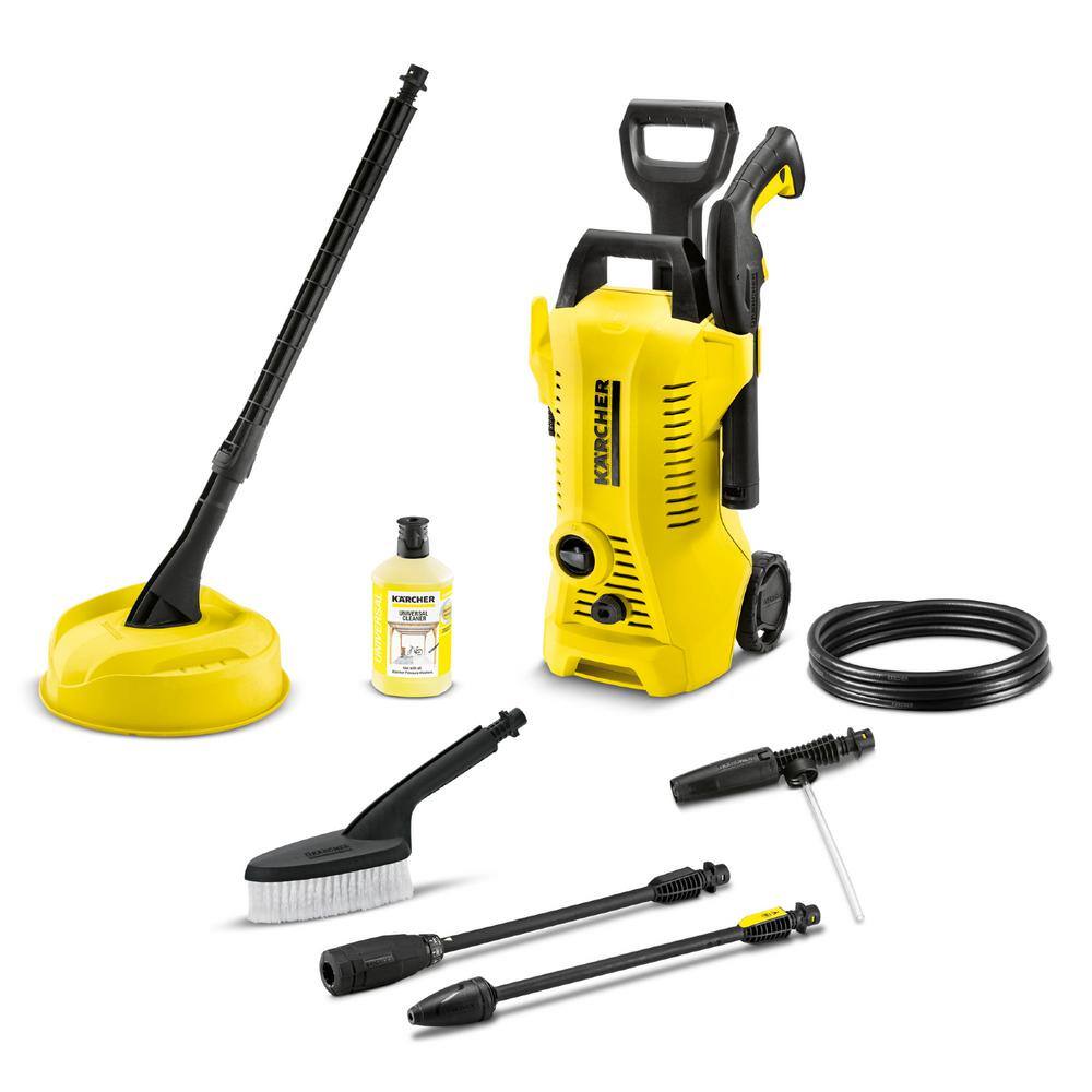 Karcher 1700 PSI 1.45 GPM K 2 Power Control Cold Water CHK Electric Pressure Washer Plus 2 Wands Car Care Kit  Surface Cleaner 1.673-610.0