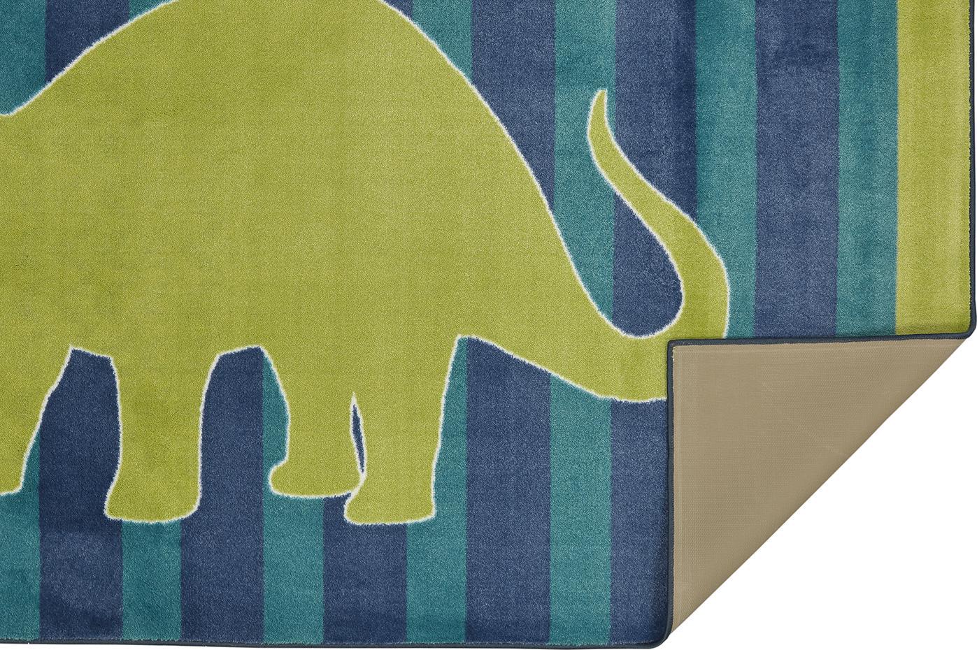 Mohawk Home Kids Blue Interactive Friendly Dinosaur Printed 58242 x 88242 Area Rug  Crowdfused