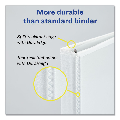 Avery Durable View Binder with DuraHinge and Slant Rings， 3 Rings， 0.5