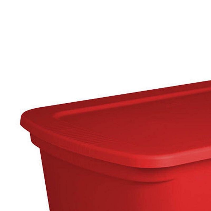 Sterilite Heavy Duty 30 Gallon Stacking Seasonal Storage Tote， Red | 17366606 (6 Pack)