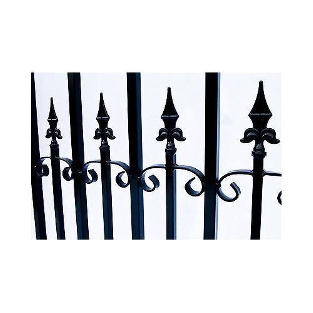 ALEKO Venice Style 16 ft. x 6 ft. Black Steel Dual Driveway Fence Gate DG16VEND-HD