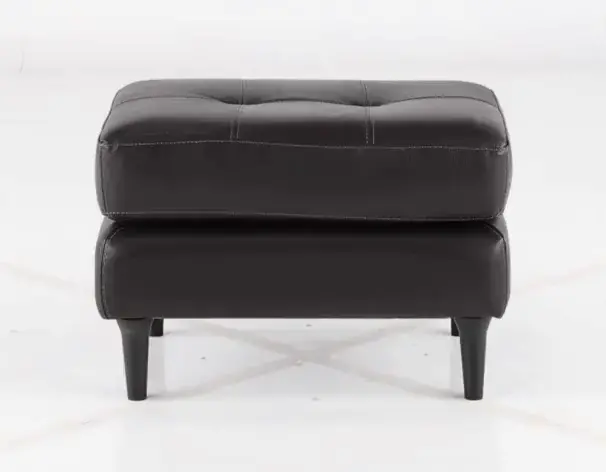 Verona Dark Brown Leather Ottoman