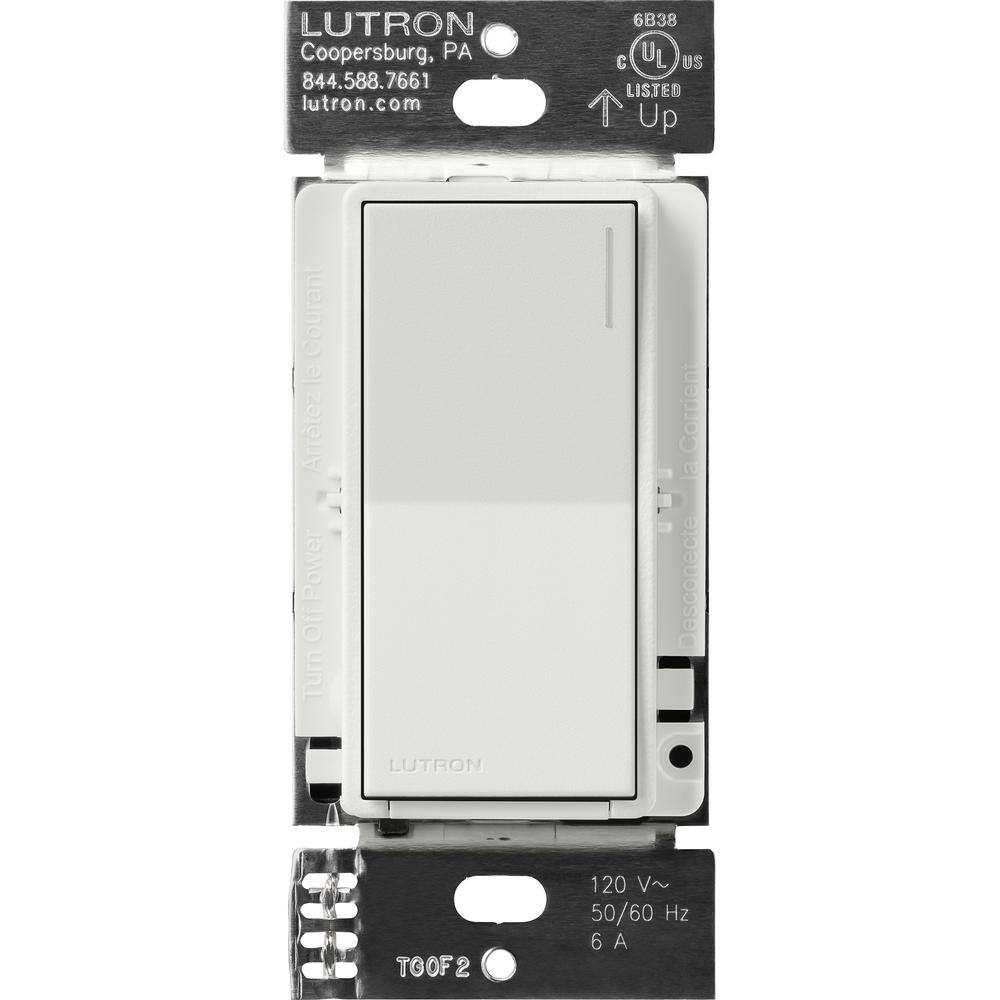 Lutron Sunnata Switch for 6A Lighting or 3A 110 HP Motor Single PoleMulti Location Lunar Gray (ST-6ANS-LG) ST-6ANS-LG