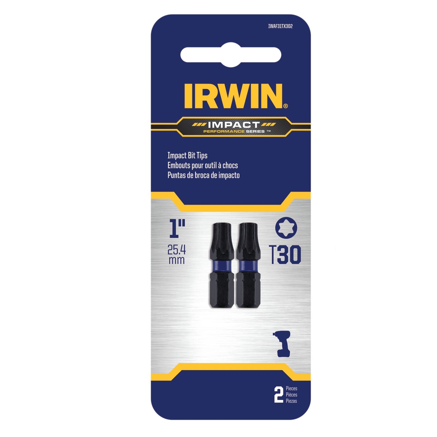 Irwin Impact Performance Series Torx T30 X 1 in. L Insert Bit Steel 2 pc