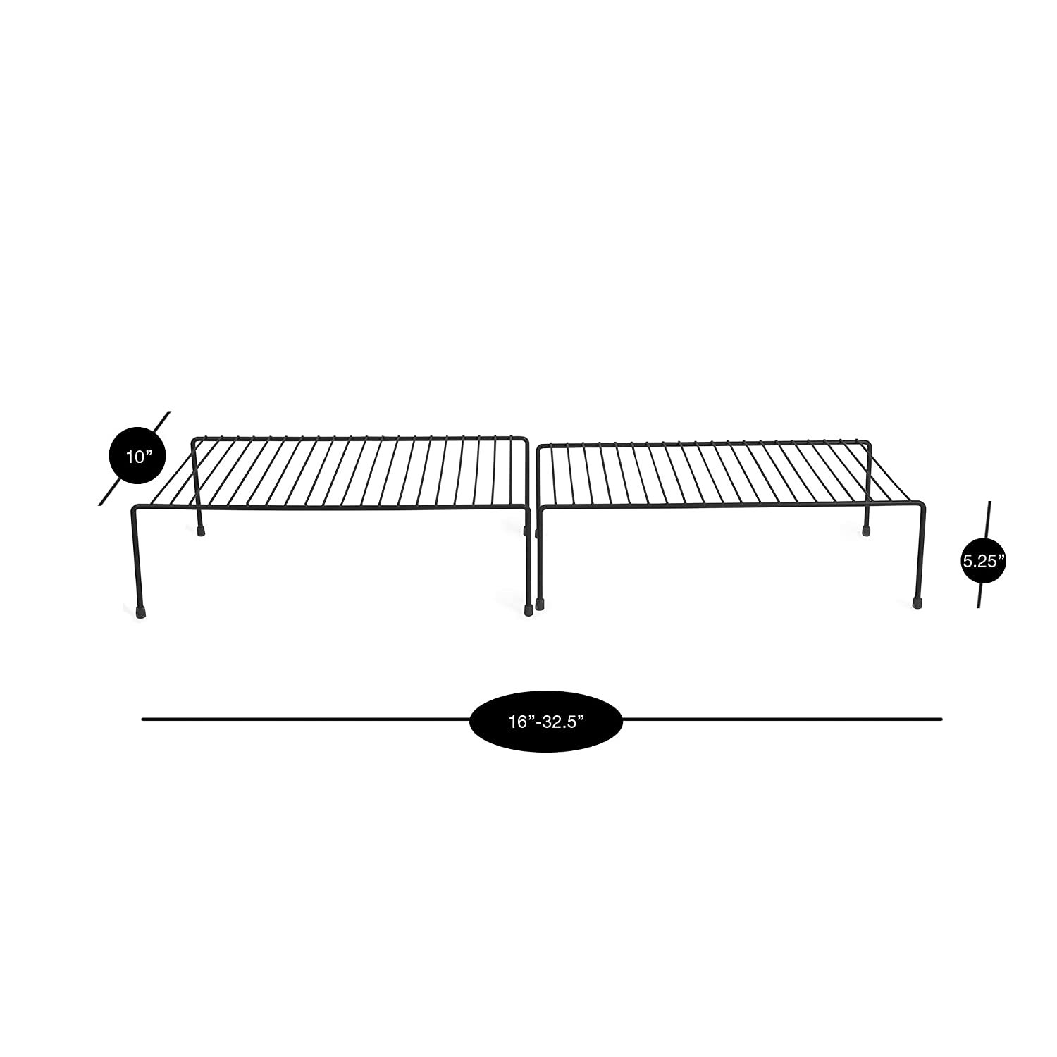 Expandable Storage Rack - Set Of 6 - Metal Wire - Kitchen Counter， Bathroom Medicine Organ