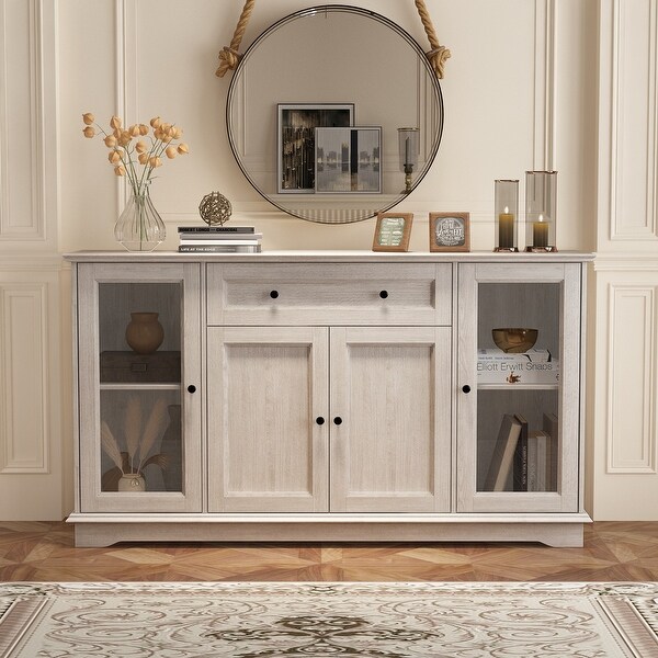 Sideboard Glass Door Buffet Cabinet Sideboard Cabinet Console Table