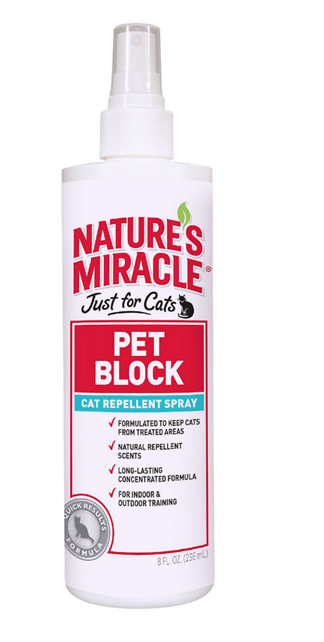 Nature's Miracle Just For Cats Pet Block Repellent Spray， 8 oz