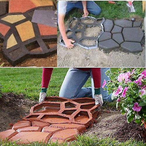 Driveway Paving Pavement Mold Patio Concrete Stepping Stone Path Walk Maker