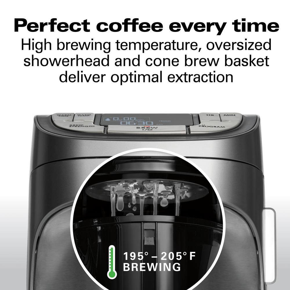 HAMILTON BEACH PROFESSIONAL 12-Cup Silver Programmable Drip Coffee Maker 49500