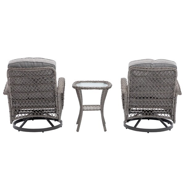 3pcs Outdoor Furniture Modern Wicker set - Overstock - 37795609