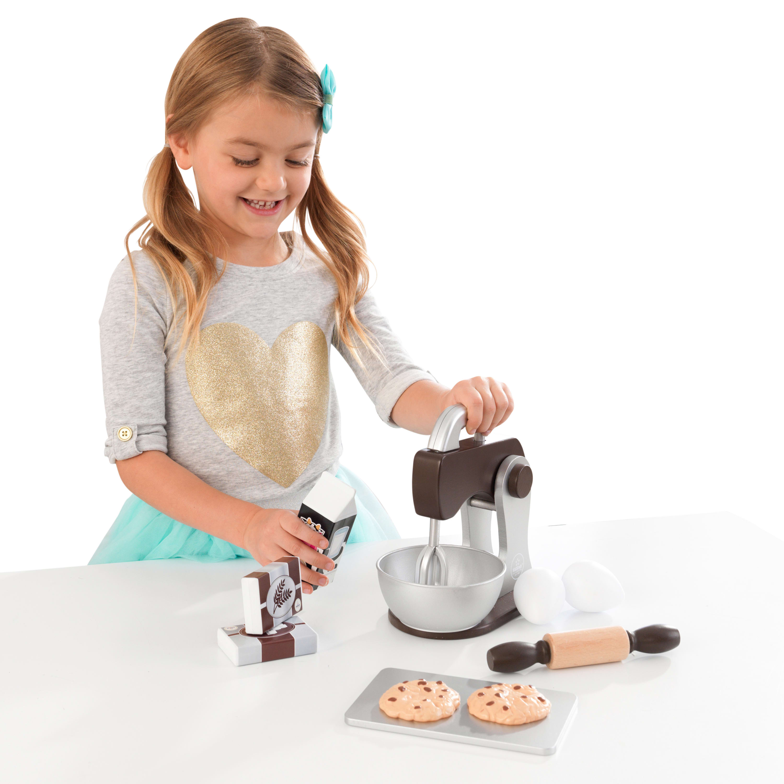 KidKraft Children's Baking Set - Espresso Role Play Toys for the Kitchen