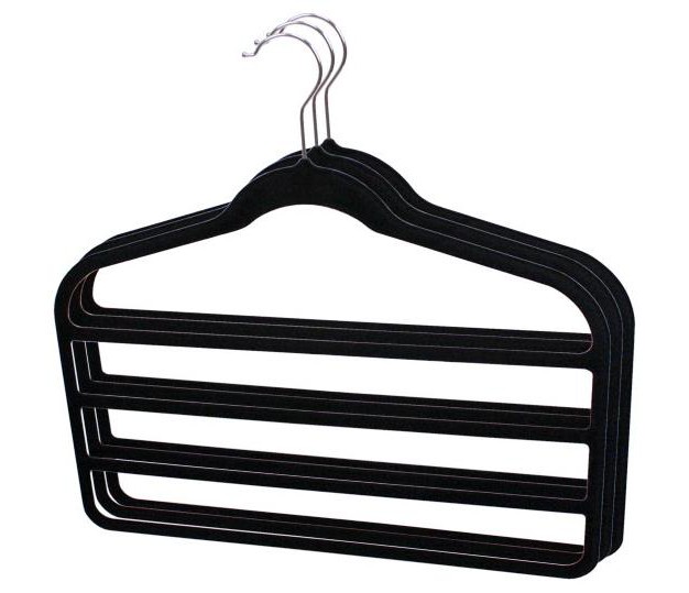 Home Basics Velvet Trouser Hanger pack Of 3 Black