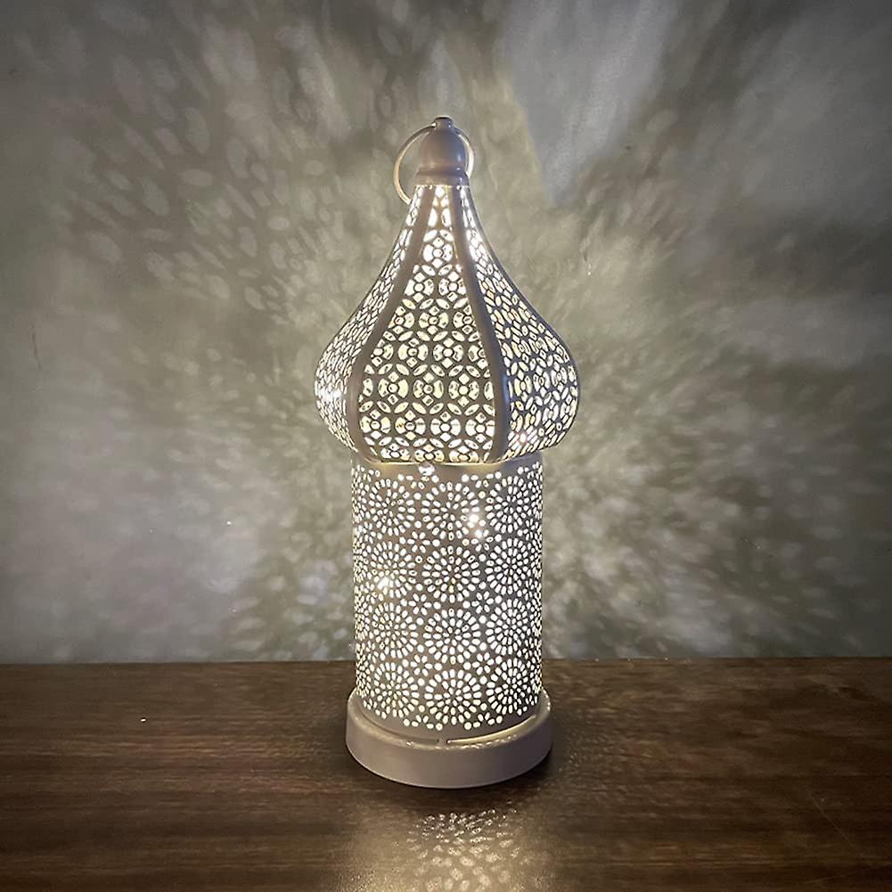 1 Pcs Moroccan Lantern， Battery Operated Lamp