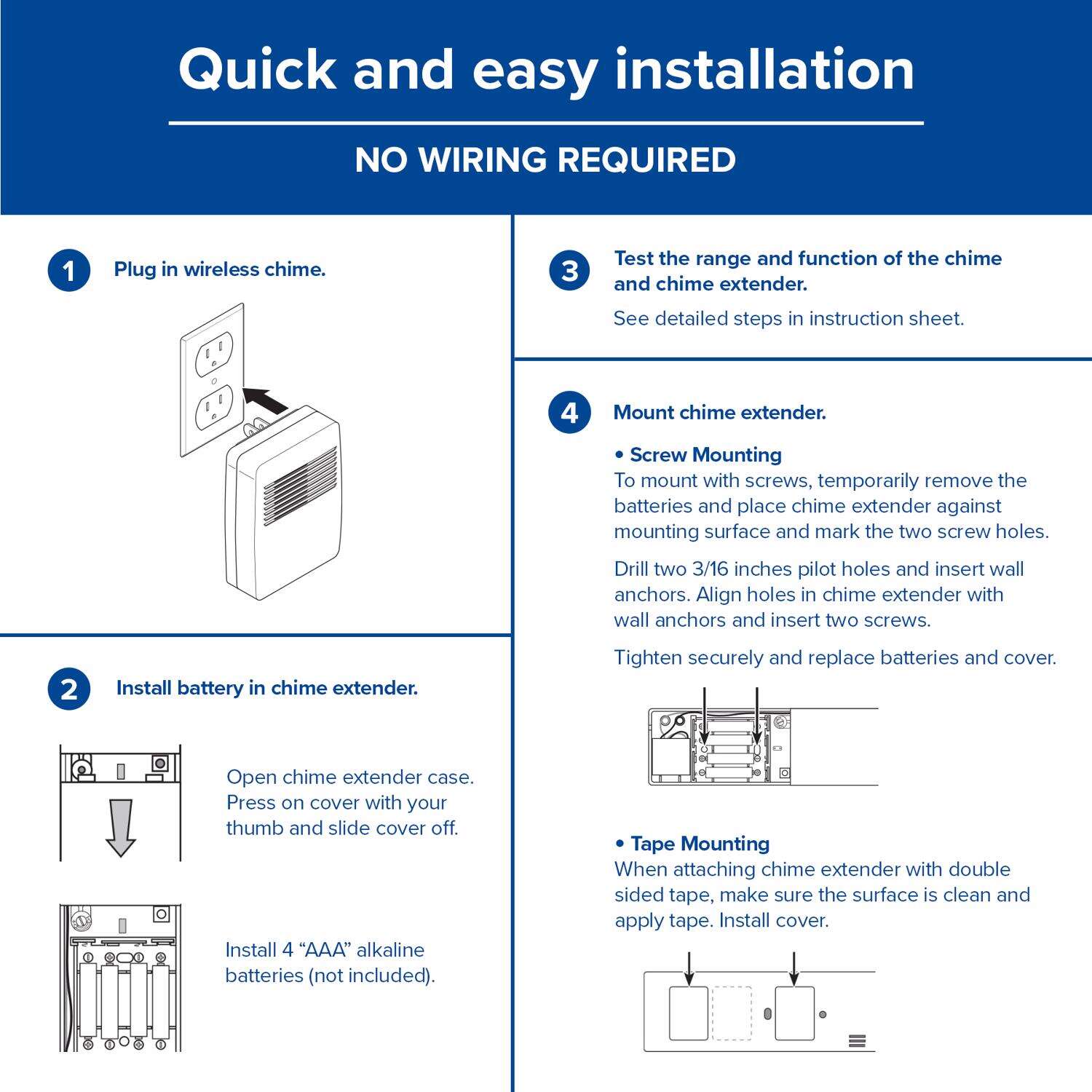 Heath Zenith White Plastic Wireless Door Chime Extender