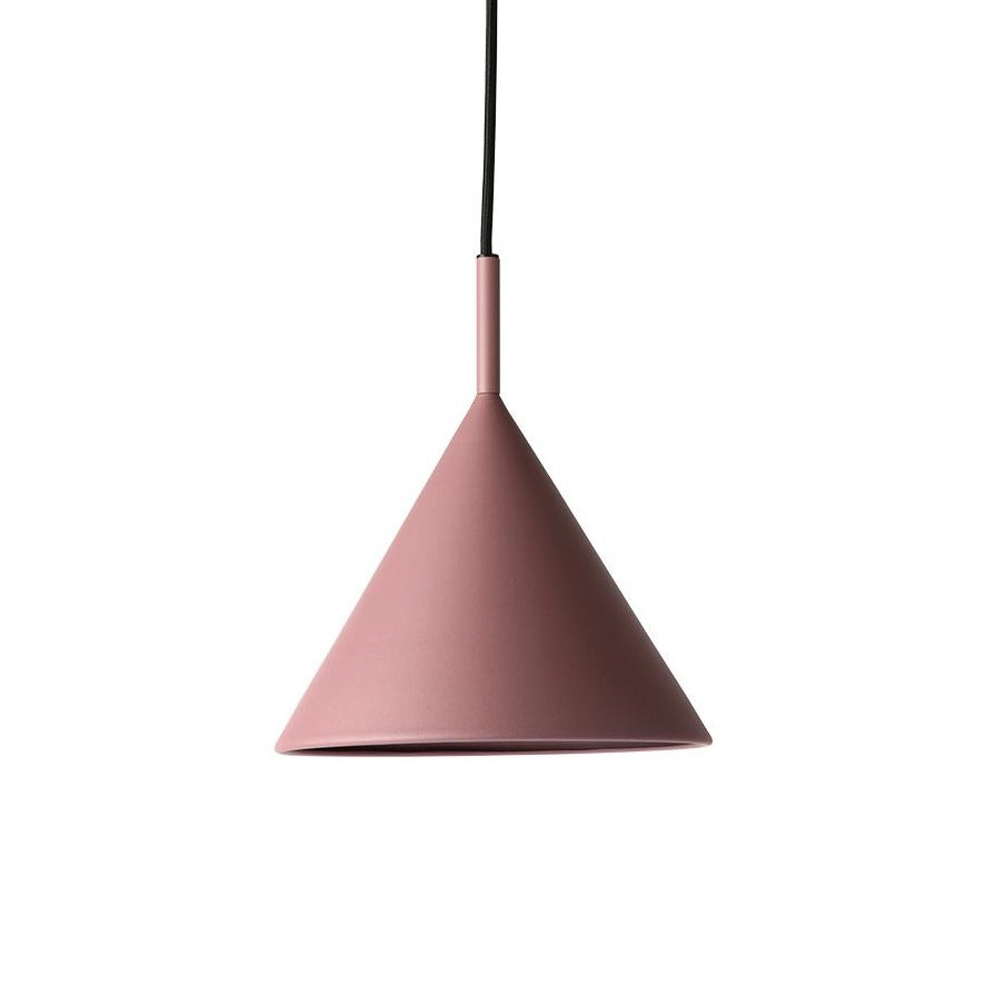 Metal triangle pendant light - cherry blush