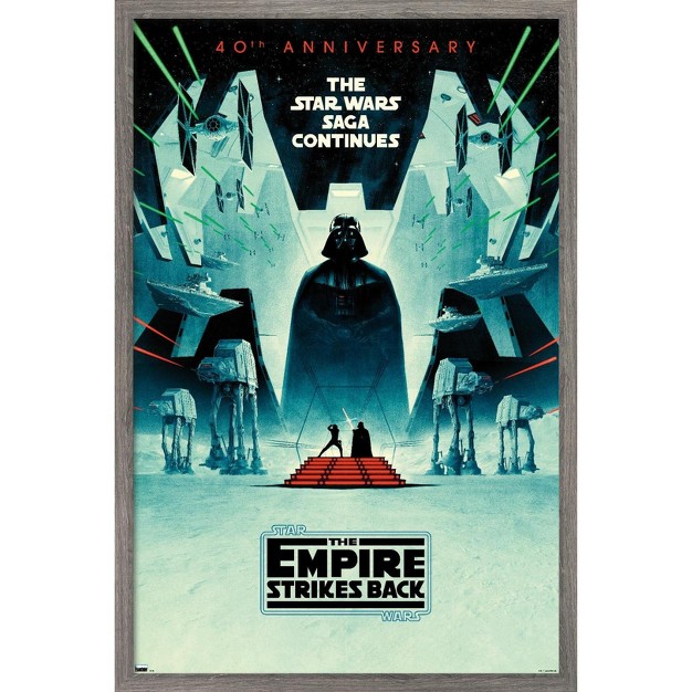 Trends International Star Wars The Empire Strikes Back 40th Anniversary Framed Wall Poster Prints