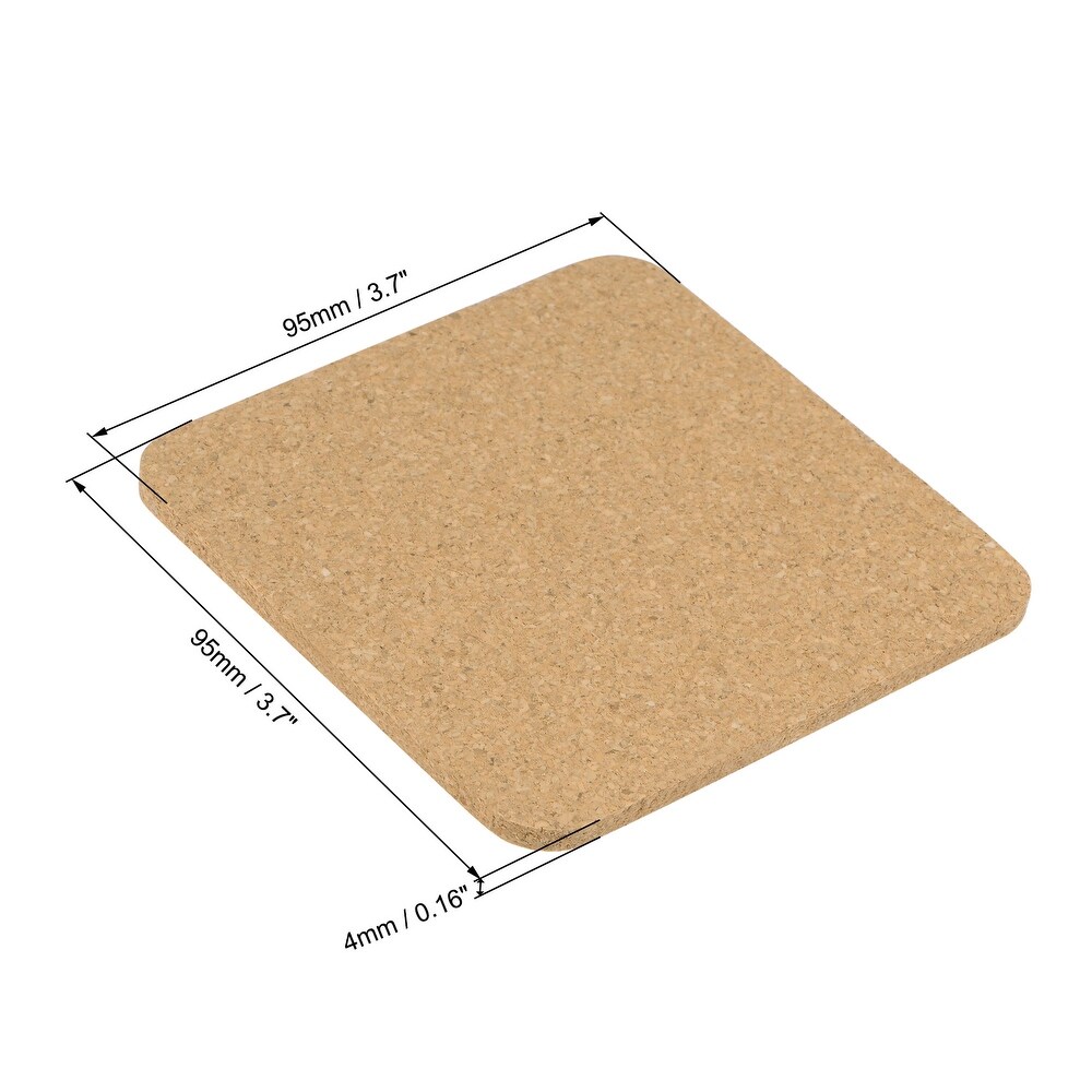 Cork Coasters Square Wooden Trivet Drinks Mats for Home Bar 12Pcs