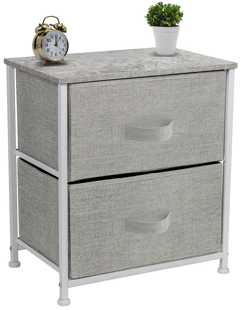 Sorbus Nightstand with 2 Drawers - Bedside Furniture and Accent End Table Chest