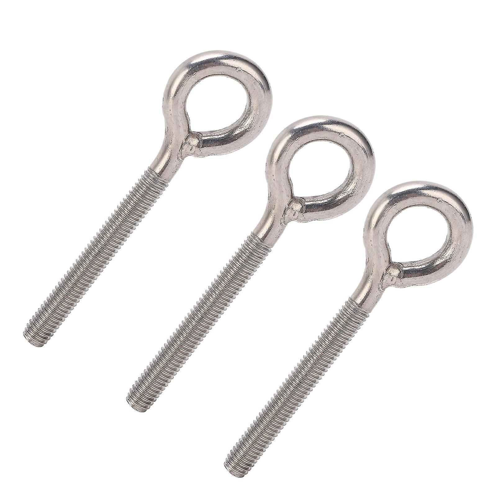 10 Pack M6 Eye Screw Lifting Eye Bolts Stainless Steel Eye Screws Eye Hooks For Indoor and Outdoor Use