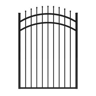 FORGERIGHT Osprey 4 ft. W x 5 ft. H Black Aluminum Arched Fence Gate 882376