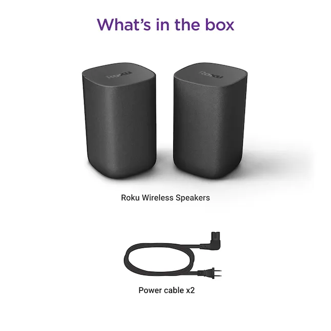 Roku 6.1-in 80-Watt Set of 2 Smart Indoor Portable Speaker