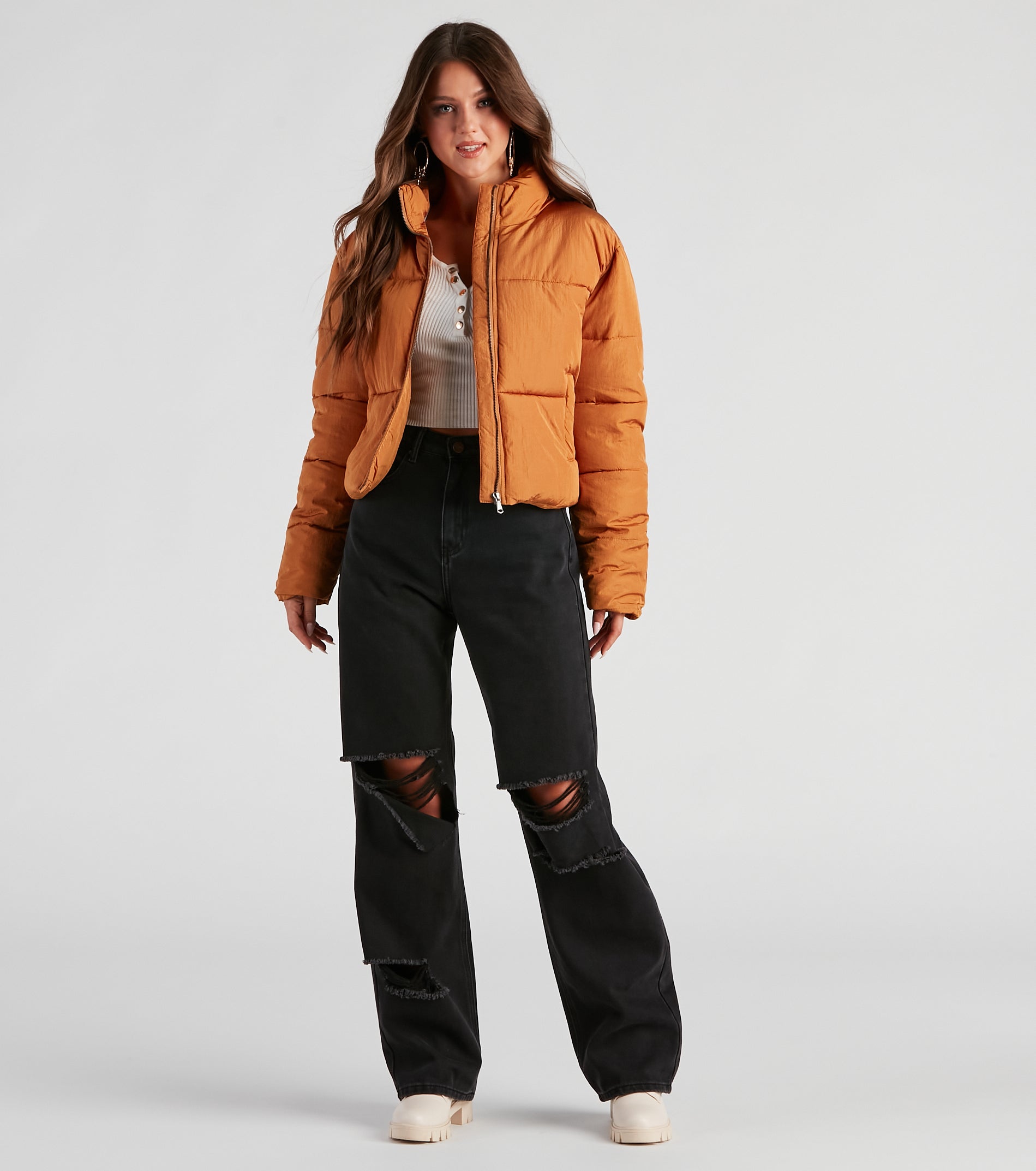 Your Favorite Puffer Crop Jacket