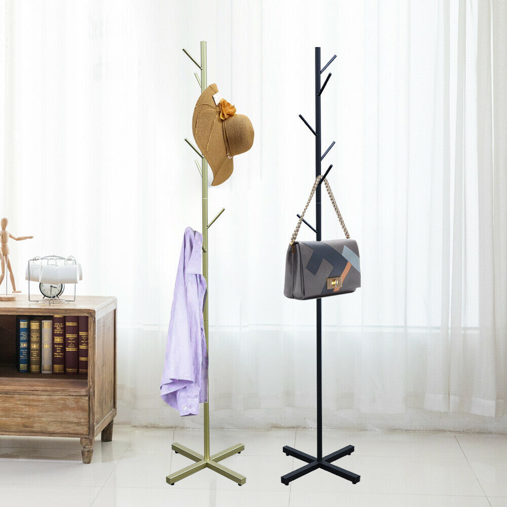 Miumaeov 7-Hook Coat Rack Stand Modern Metal Tree Hat Bag Hanger Home