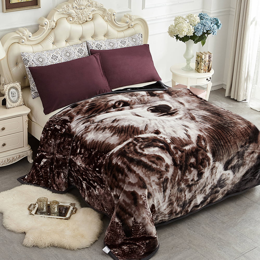 JML Queen Fleece Bed Blanket For Winter，520GSM Polyester Soft Fleece Blanket，77