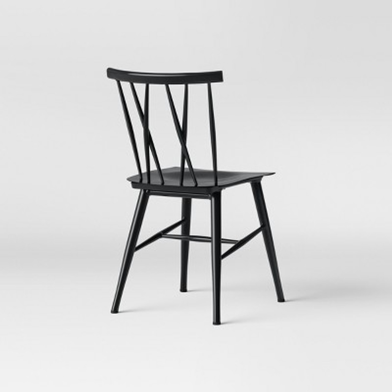 Set of 2 Becket Metal X Back Dining Chair Black - Project 62