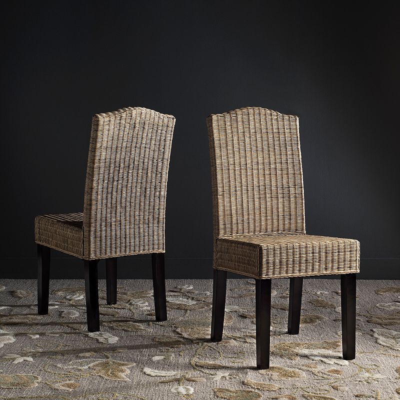 Safavieh Odette Wicker Dining Chair 2-piece Set