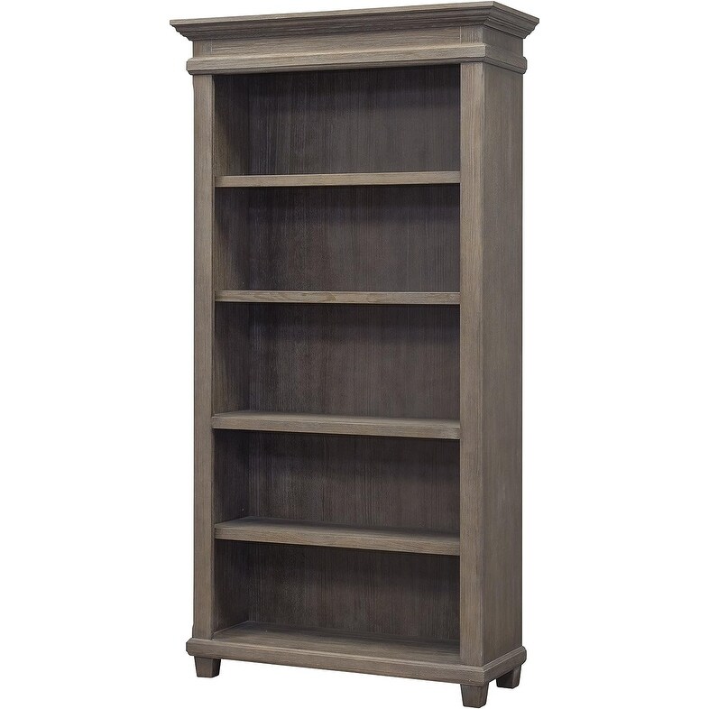 Carson Wood Open Bookcase  Storage Cabinet  Gray   40\