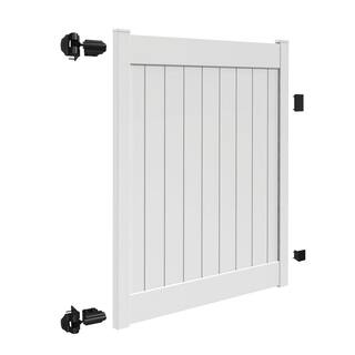 Veranda Linden 5 ft. W x 6 ft. H White Un-Assembled Vinyl Fence Gate 73025430