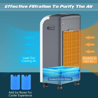 Gymax Air Cooler Heater Portable Evaporative Air Conditioner Fan Filter Humidifier GYM07008