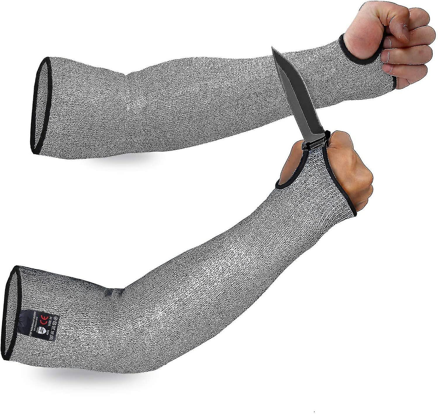 1 Pair Anti Cut Arm Sleeve Cut Resistant Arm Cover Heavy Duty Protective Sleeves Bite Proof Arm Guard