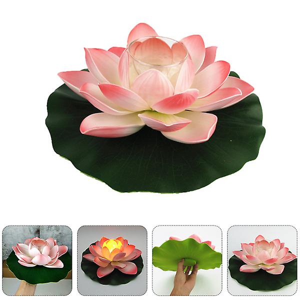 1pc Vivid Lotus Lamp Wishing Lamp Floating Lotus Lamp Decorative Lamp (gouache)