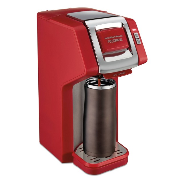 Hamilton Beach 2 5 cup Flexbrew Coffee Maker Red