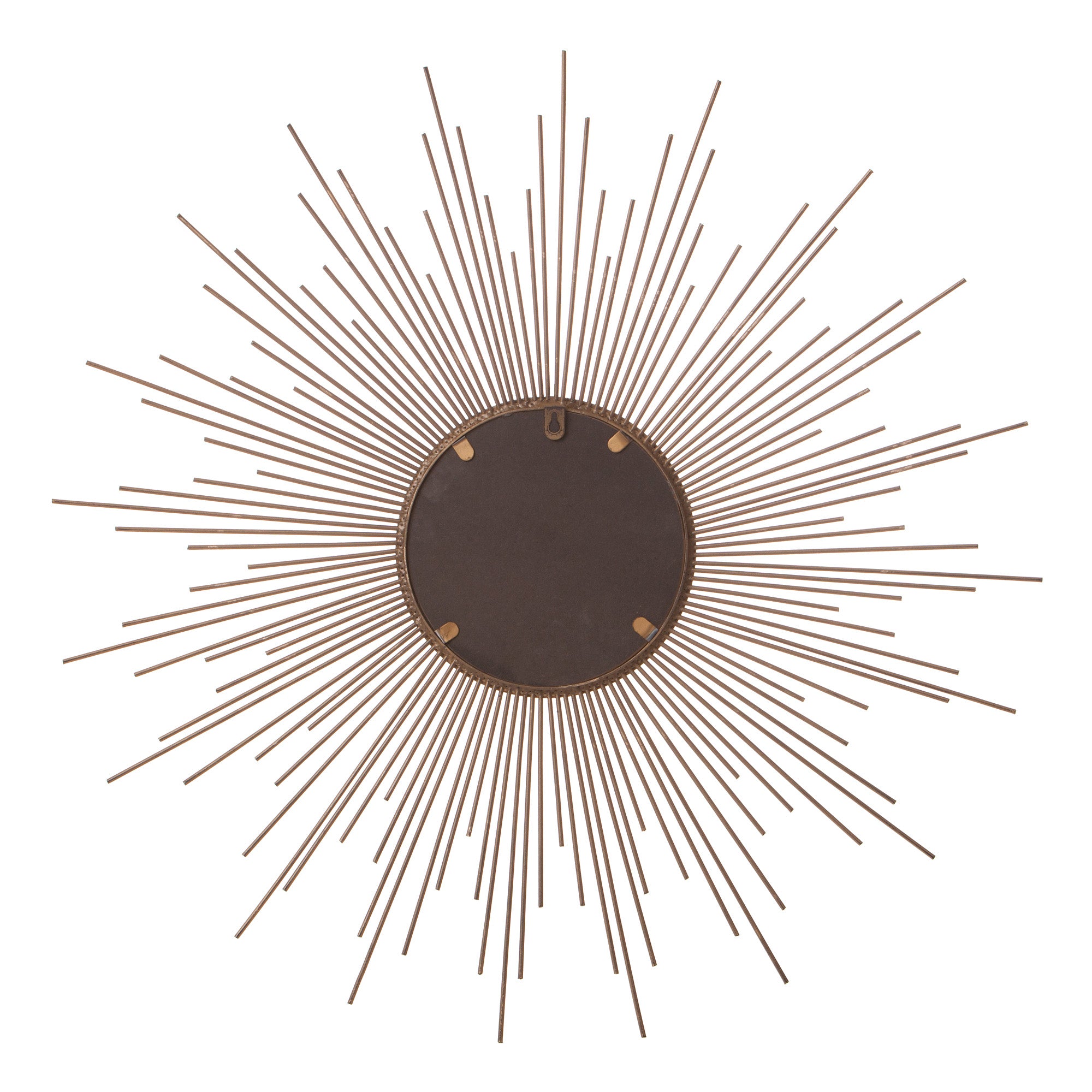 Round Spoke Sunray Starburst Wall Mount Accent Mirror, Gold Spoke, 30