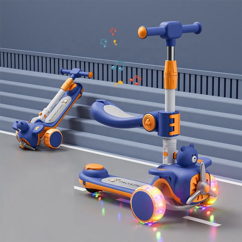 3 wheel bike baby with seat kid push scooter kids' scooters for kids baby folding scooter