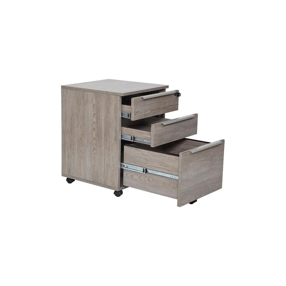 Nyhus Oslo 3-Drawer Grey Mobile Vertical Filing Cabinet HD-44334000126