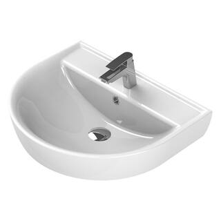 Nameeks Bella Wall Mounted Bathroom Sink in White CeraStyle 003100-U-One Hole