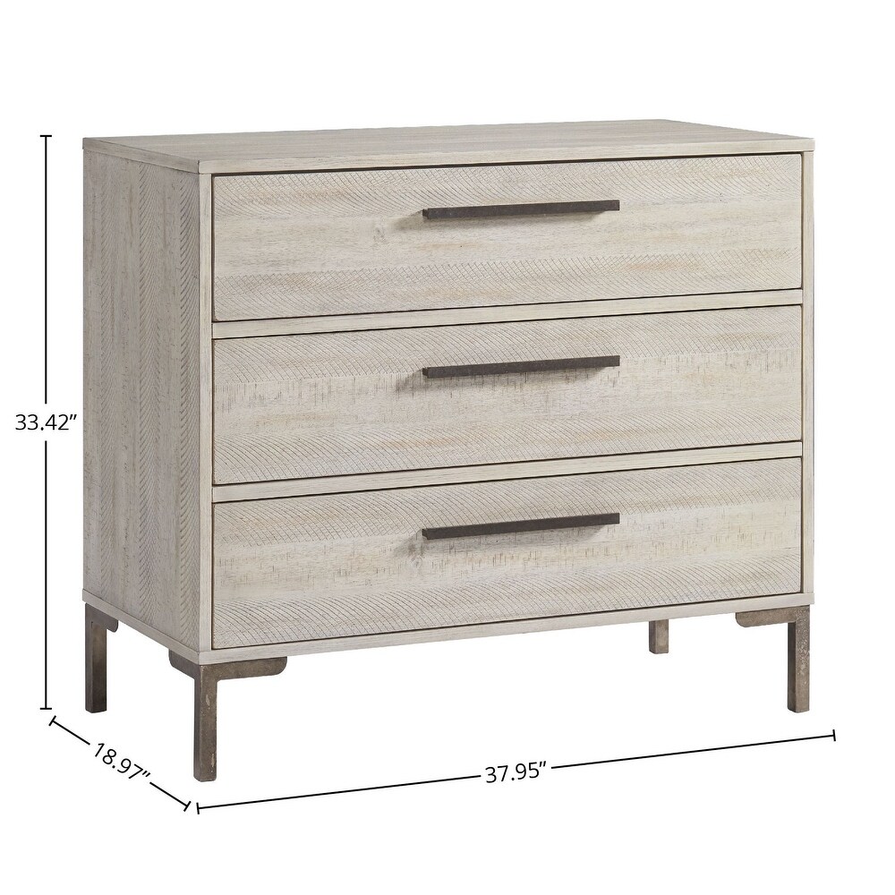 Beck 3 Drawer Modern Wood Dresser  Willow Gray