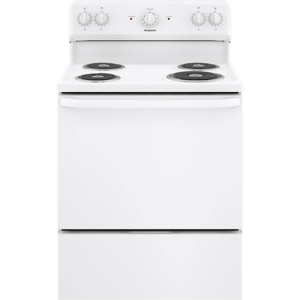 Hotpoint 30 in. 5.0 cu. ft. Electric Range in White RBS160DMWW