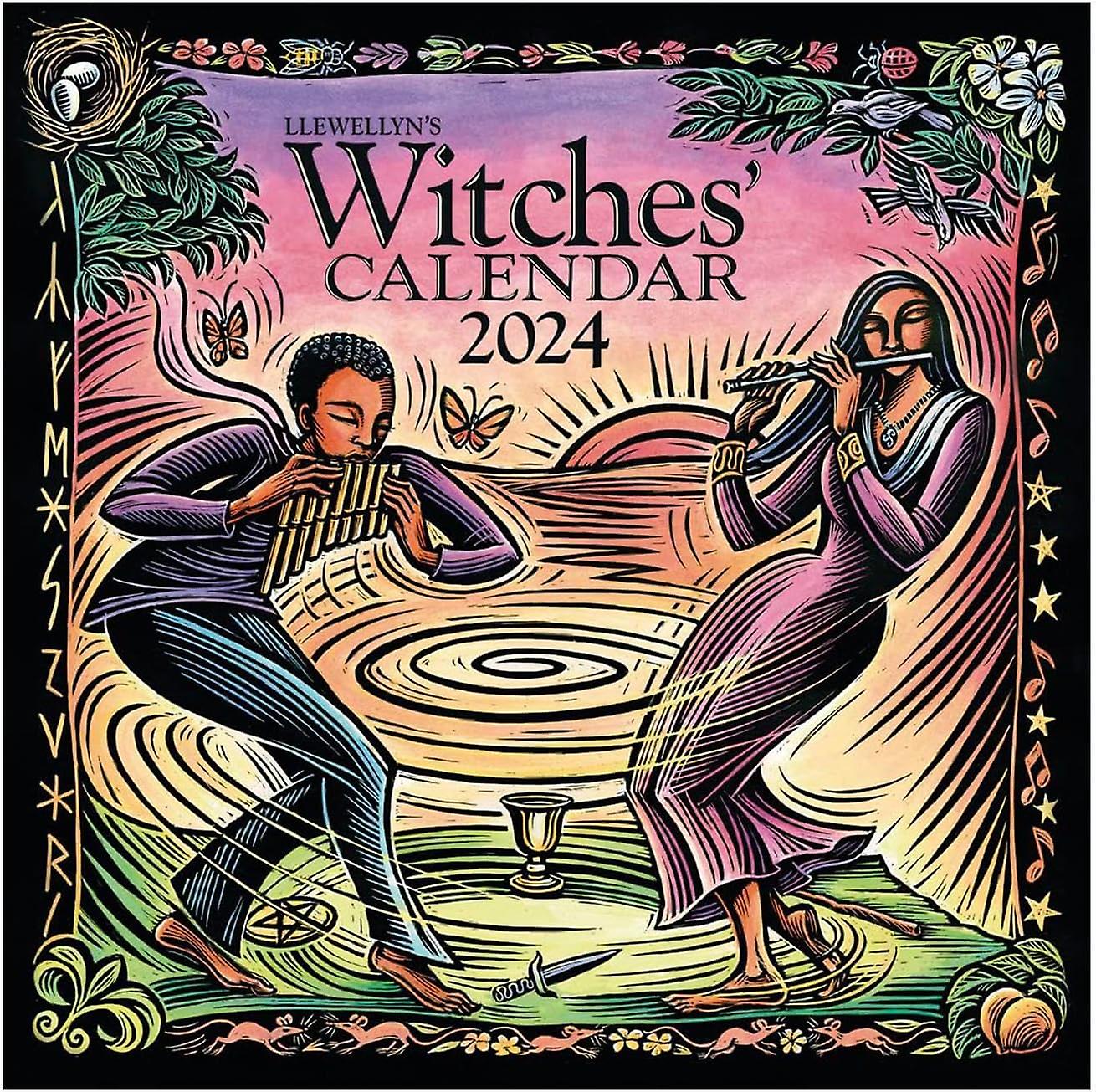 Witches Calendar 2023 | 12 Illustration Monthly Family Wall Art Calendar | Aesthetic Decorative Hanging Calendars For Home Decor