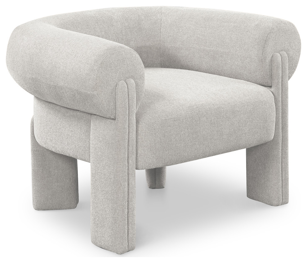 Stefano Polyester Fabric Accent Chair   Armchairs And Accent Chairs   by Meridian Furniture  Houzz