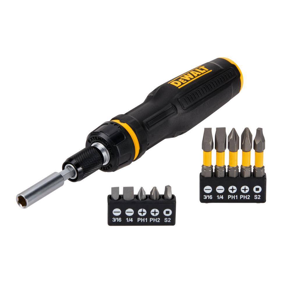 DW Max Fit Telescoping Ratcheting Multi-Bit Screwdriver Set (10-Piece) DWHT68001