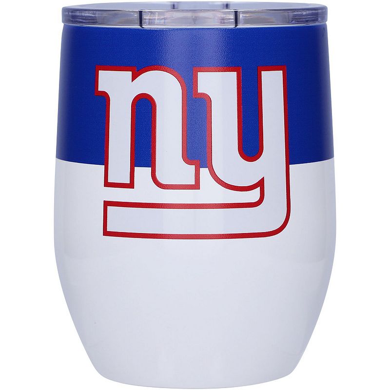 New York Giants 16oz. Colorblock Stainless Steel Curved Tumbler