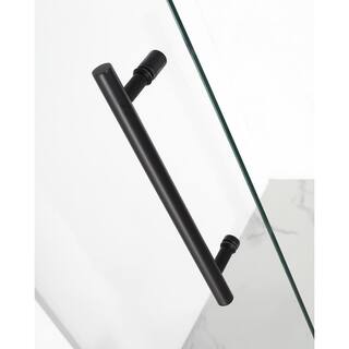 Aston Kamaya 56 - 60 in. x 60 in. Completely Frameless Sliding Tub Door in Matte Black Right Opening TDR984WFEZ-MB-60-10-R