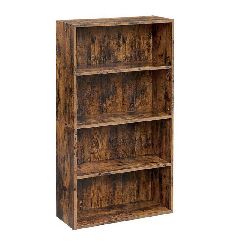 BreeBe 4 Tier Bookshelf Rustic Brown